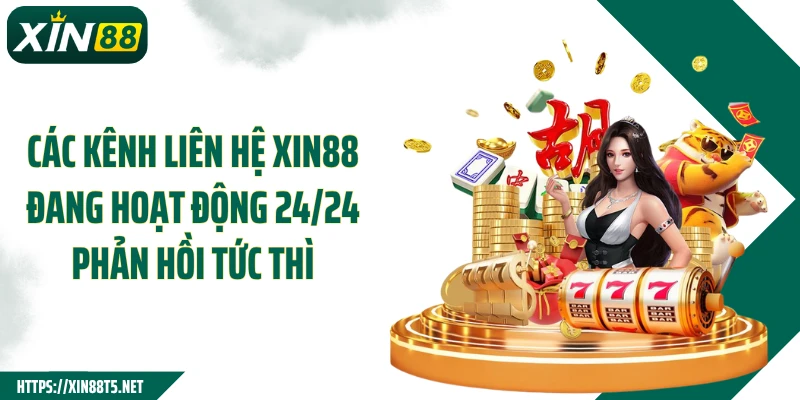 Các kênh liên hệ XIN88 đang hoạt động 24/24 phản hồi tức thì