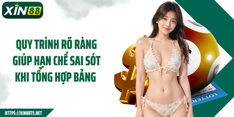 Quy trình rõ ràng giúp hạn chế sai sót khi tổng hợp bảng